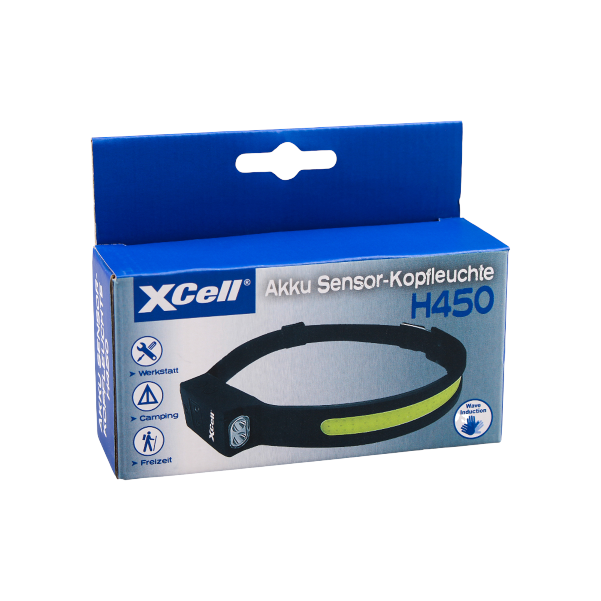 XCell Akku-LED-Sensor-Kopfleuchte H450 Spot- und Flächenlicht / max. 450 Lumen