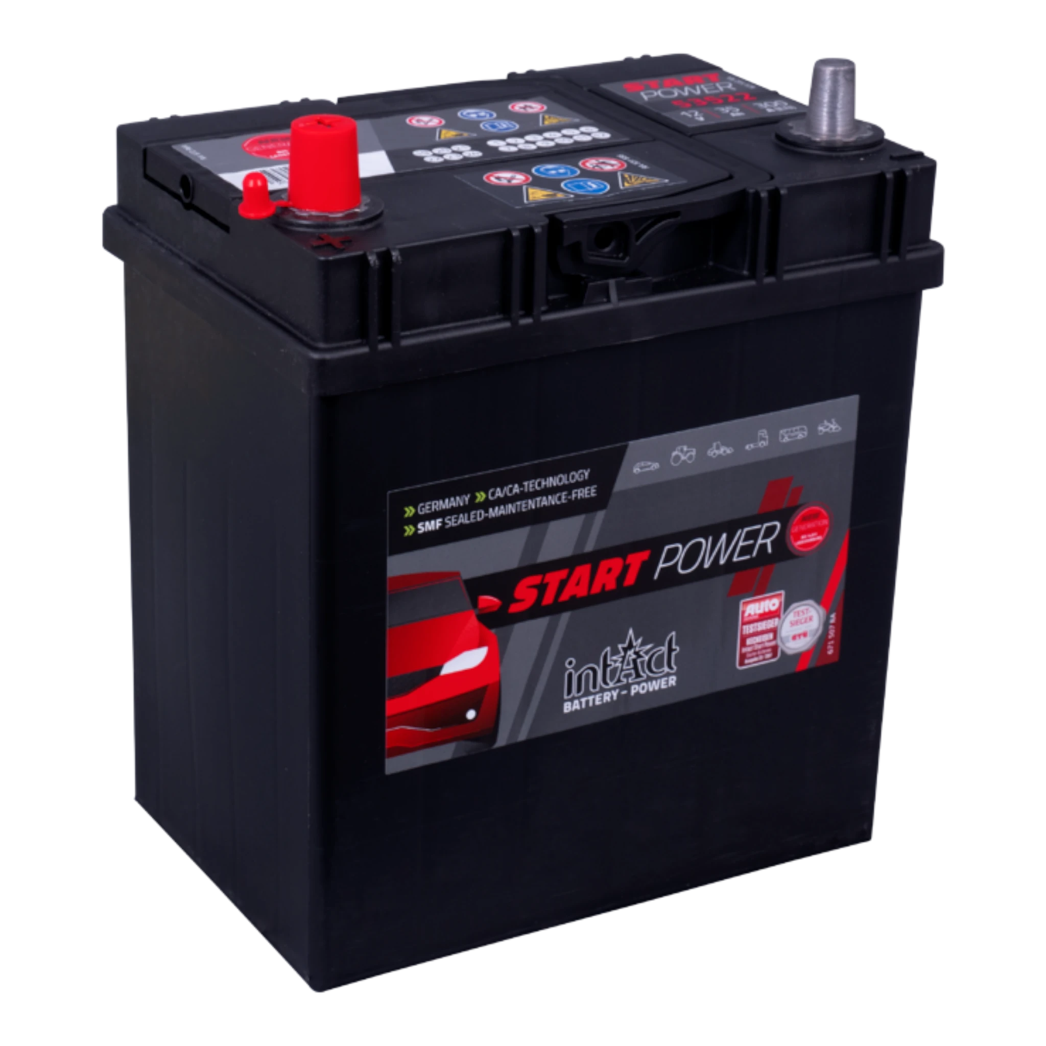 intAct Start-Power Asia 53522 - Autobatterie 12V, 35Ah, 300A
