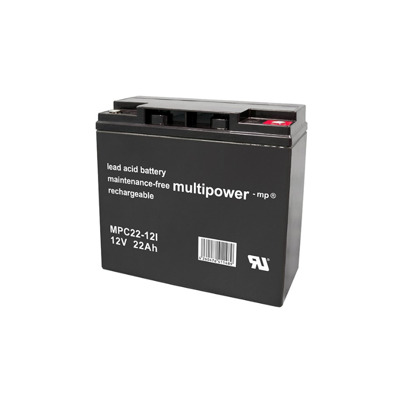 MULTIPOWER MPC22-12I AGM Akku Pb 12V 22Ah zyklenfest M6 Innengewinde