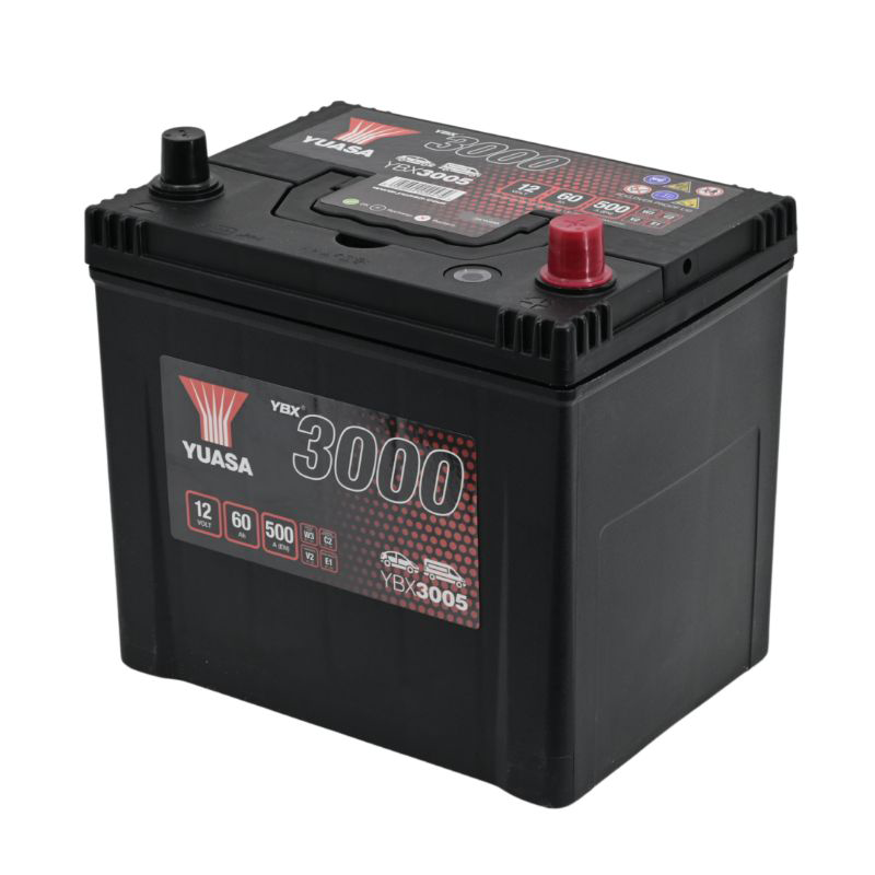 YUASA YBX3005 SMF Starterbatterie  12V 60Ah 500A(EN)