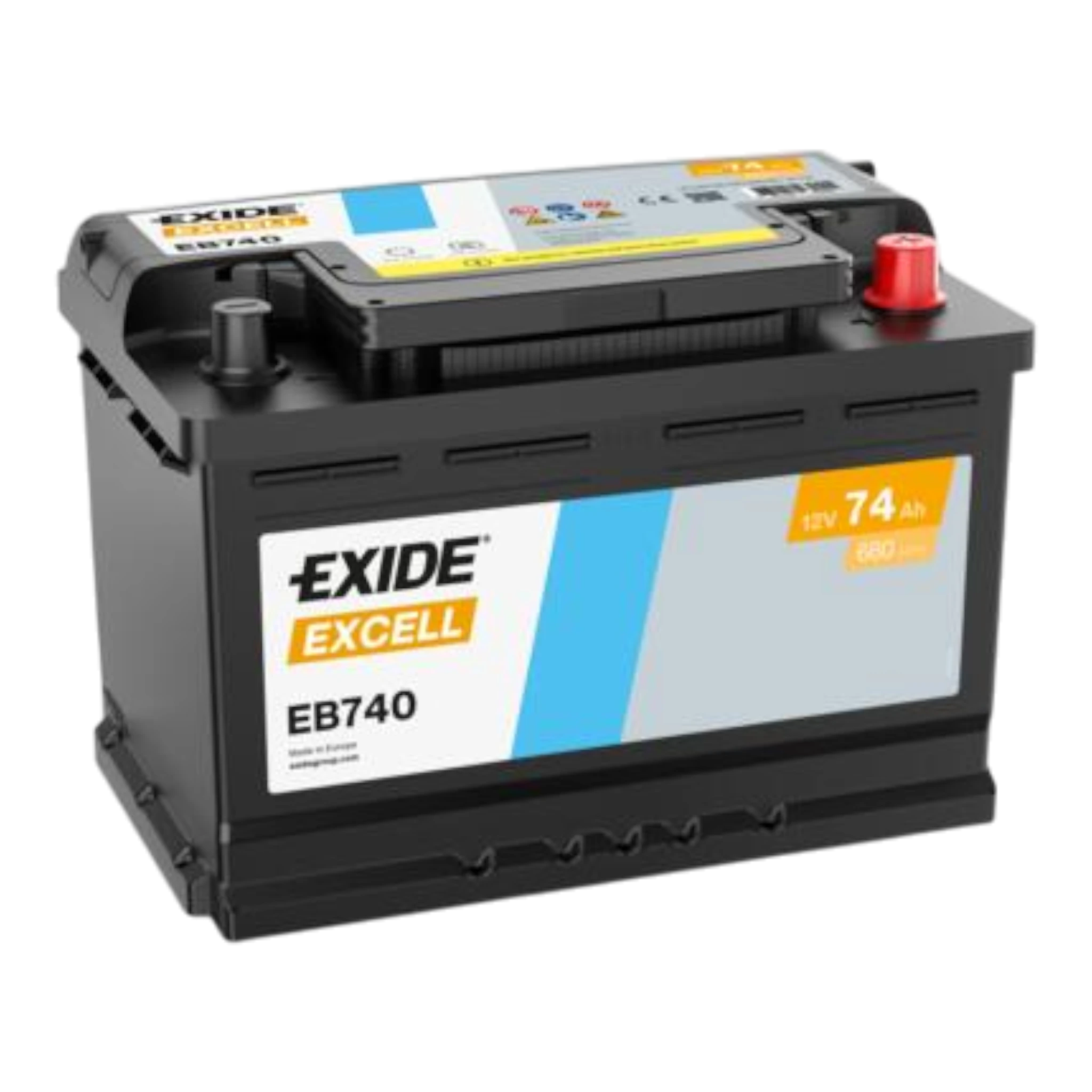 EXIDE EB740 Excell Pb Starterbatterie 12V 74Ah/C20 680A(EN)