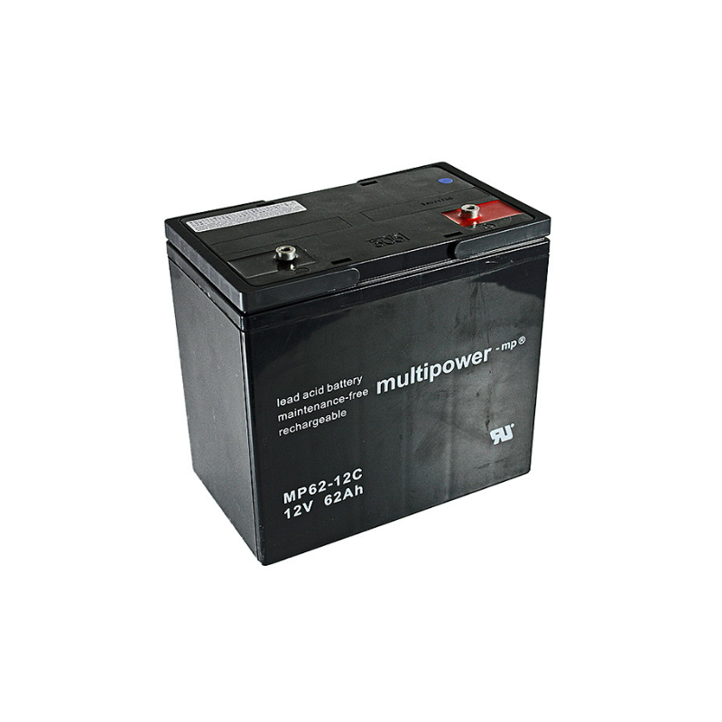 MULTIPOWER MPC62-12I AGM Akku 12V 62Ah (C10) zyklenfest M6 Innengewinde