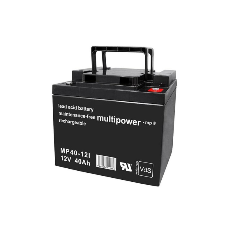 MULTIPOWER MP40-12I VdS AGM Akku Pb 12V 40Ah Innenliegender Anschluss