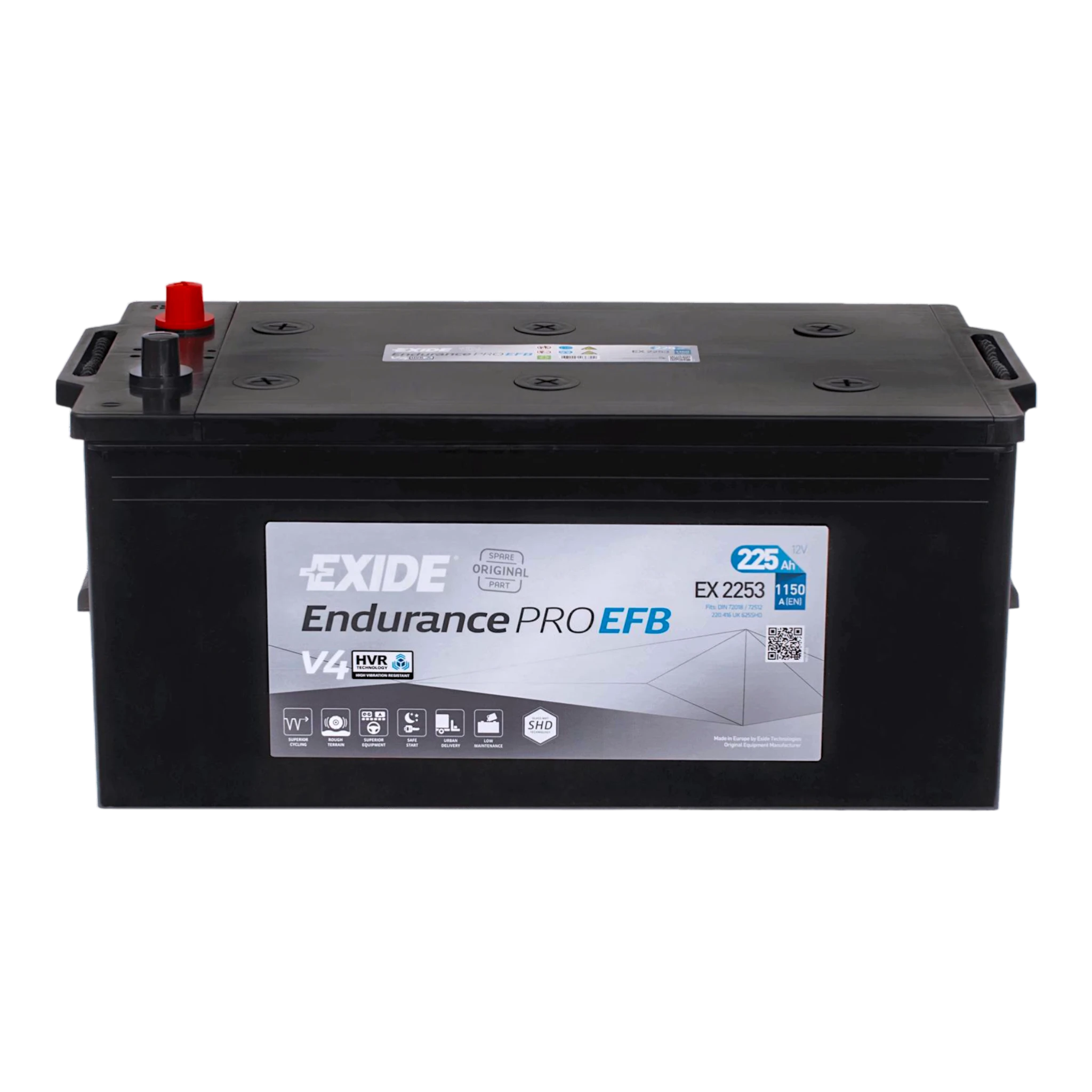 EXIDE EX2253 EndurancePRO  EFB/Hybrid-SHD V4 Starterbatterie 12V 225 AH/C20 - 1100A(EN)