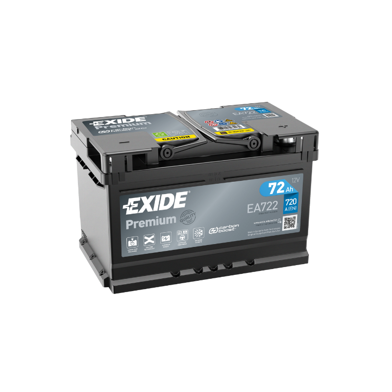 EXIDE Premium EA 722 Pb Starterbatterie  12V 72 AH/C20 - 720A(EN)