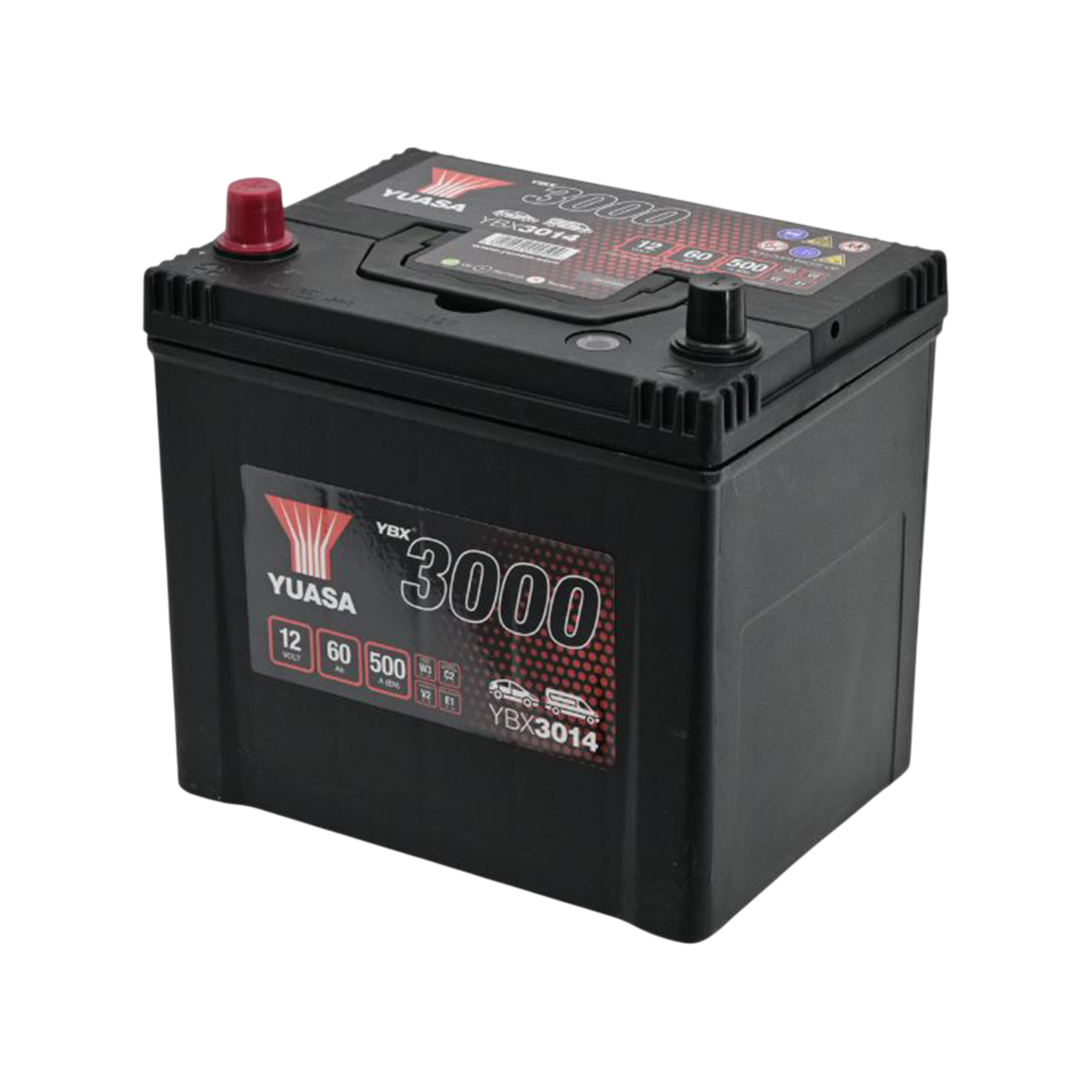 YUASA YBX3014 SMF Starterbatterie  12V 60Ah 500A(EN)