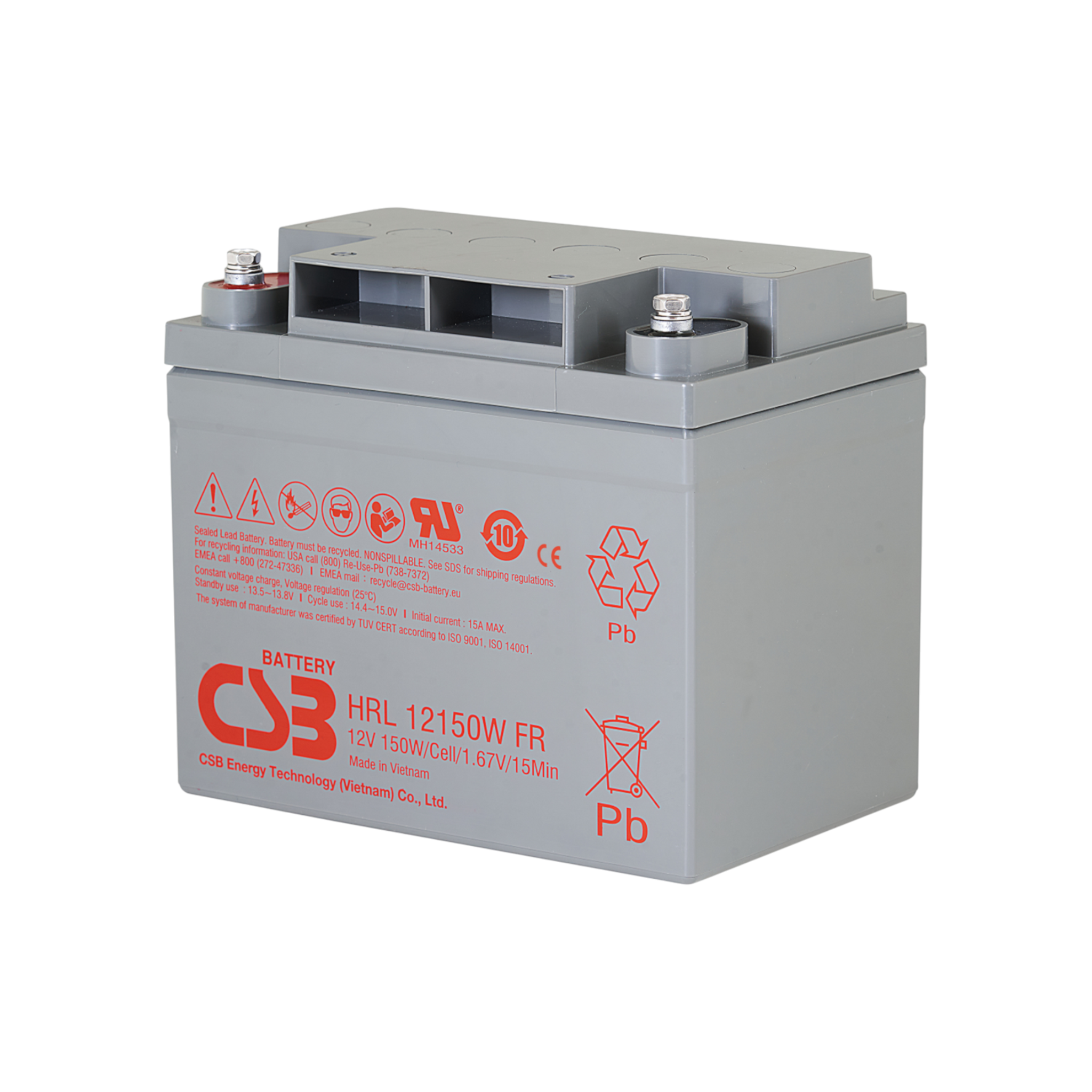 CSB HRL12150W FR High Rate Long Life  AGM Akku Pb 12V 38Ah