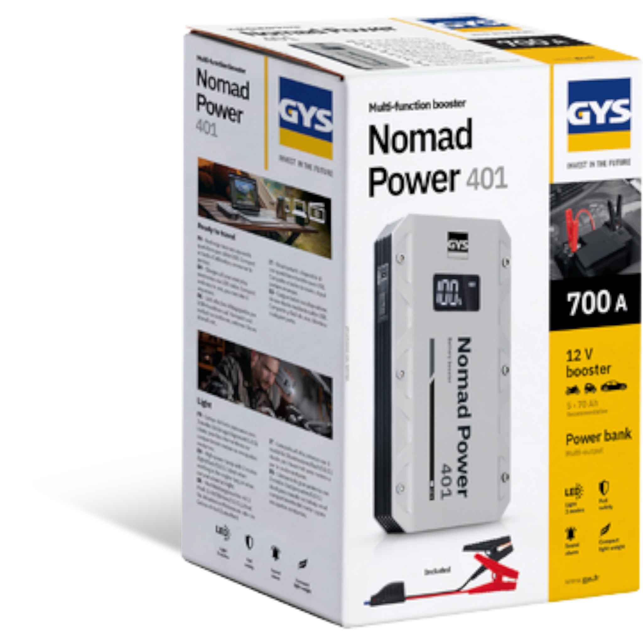 GYS NOMAD POWER 401 Lithium Startbooster 12V 2,5Ah 37Wh 350A/700A 900A Peak