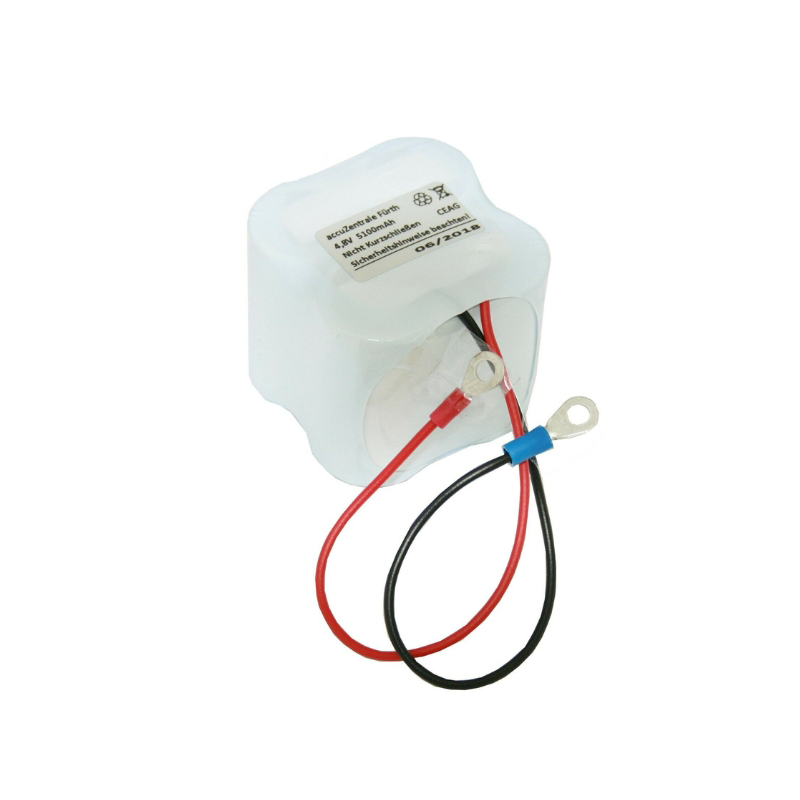 Konfektion 4/D-D4500H Akku für CEAG Handlampe CW270 Ni-Cd 4,8V 4500mAh mit Litzen 20cm und 5mm Ringösen Anordnung 040269