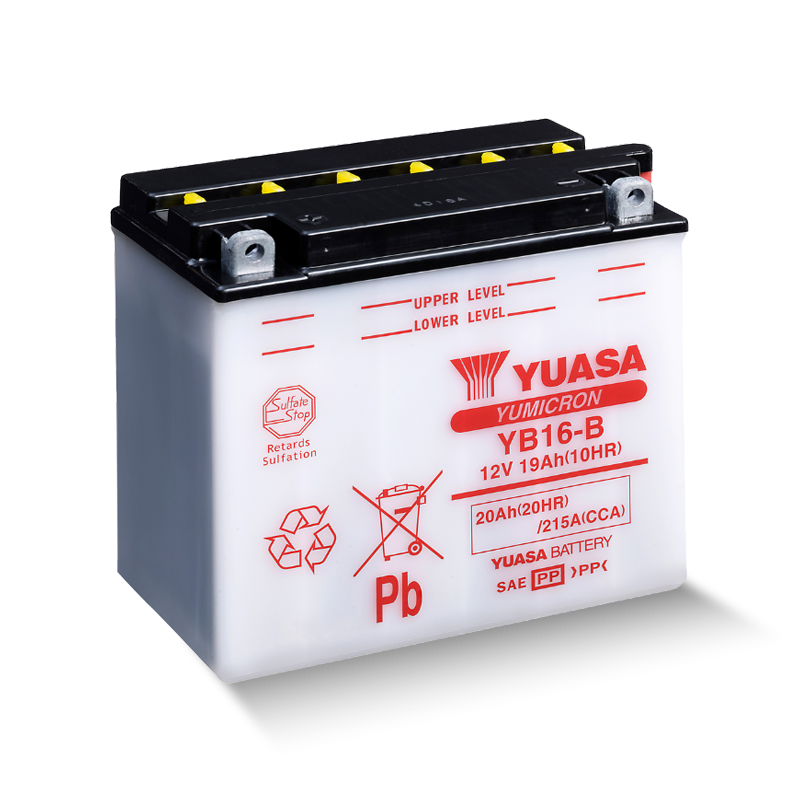 YUASA YB16-B / 51912 12V 20Ah/C20 - 215A (EN) Motorradbatterie