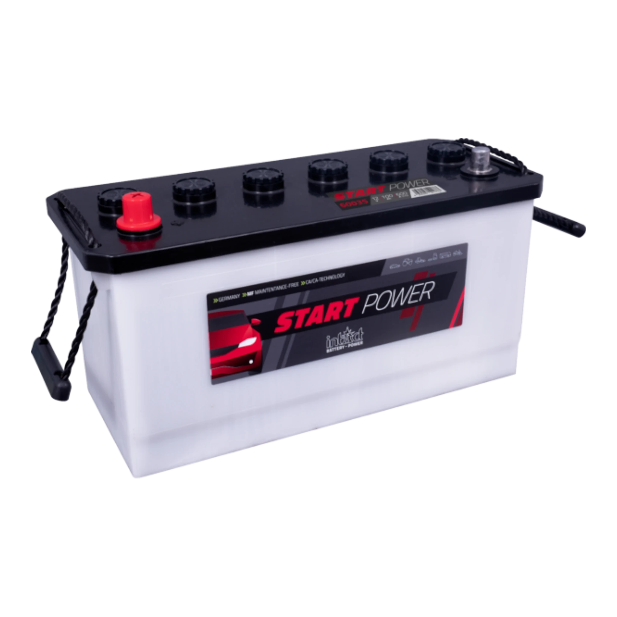 intAct Start-Power Truck 60035 - LKW Batterie 12V, 100Ah, 600A