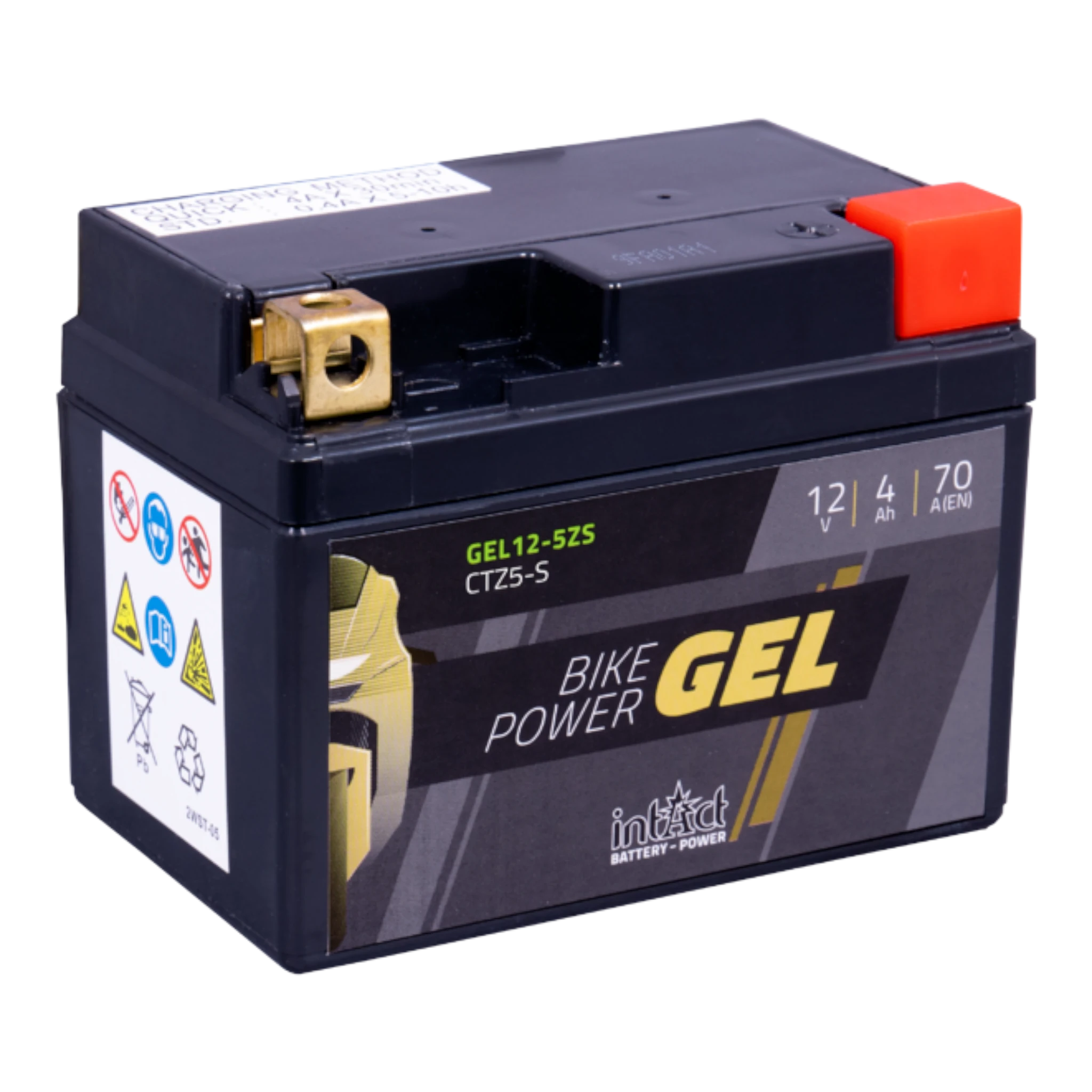 intAct Bike-Power GEL GEL12-5ZS - Gel Motorradbatterie YTZ5S - 12V, 4Ah, 70A