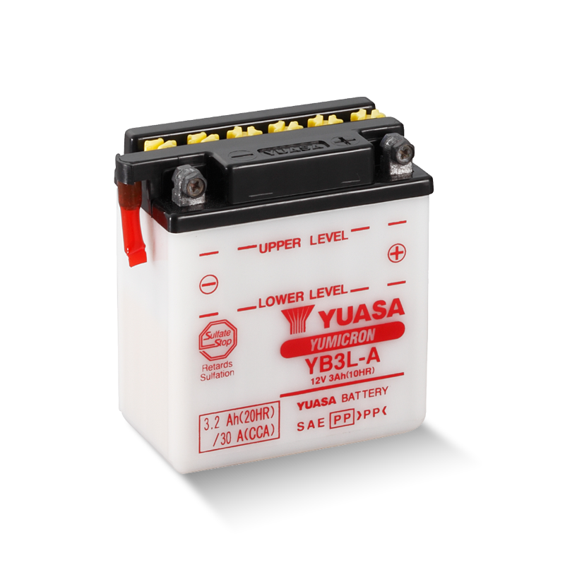YUASA YB3L-A 12V 3,2Ah/C20 - 30A (EN) Motorradbatterie