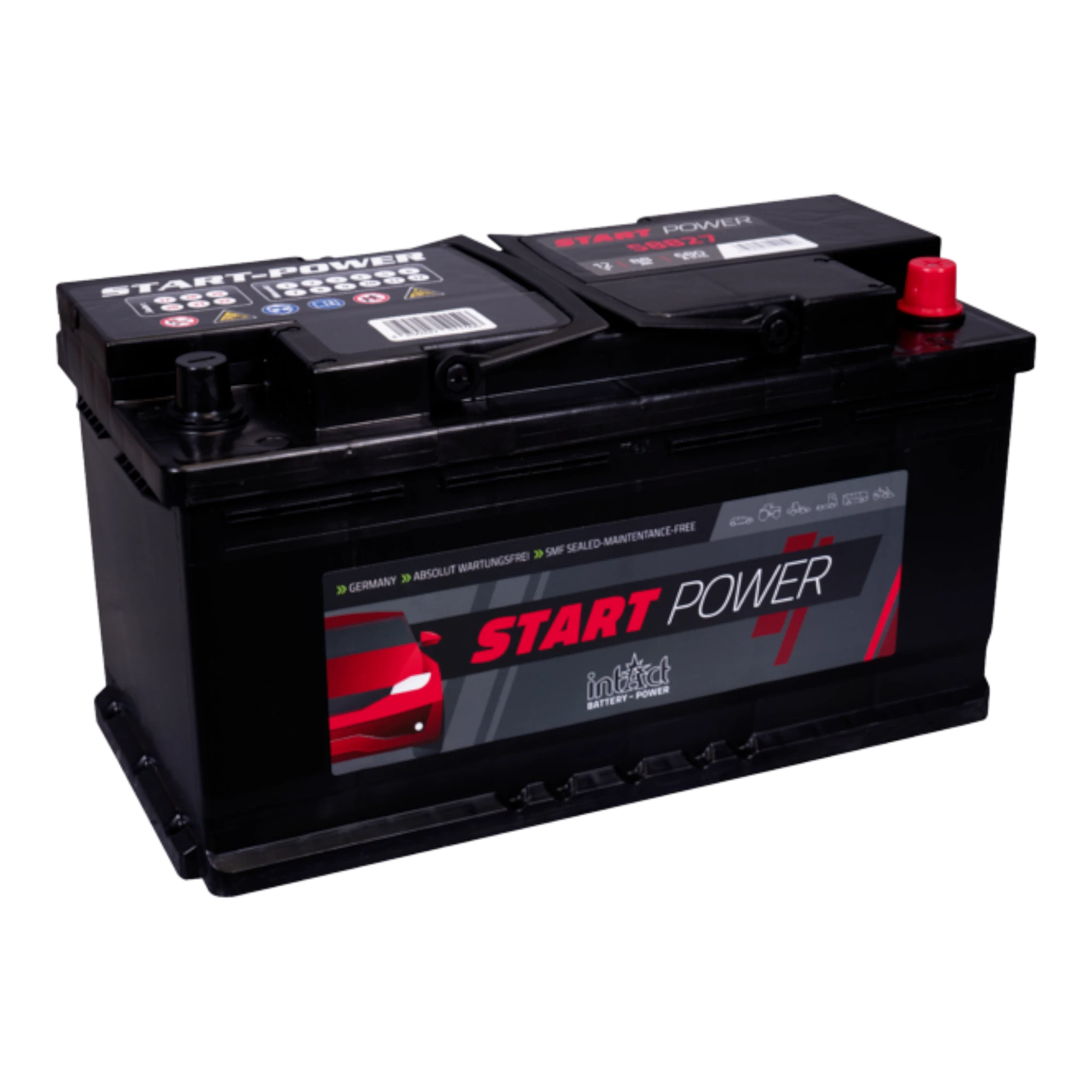 intAct Start-Power 58827 - Autobatterie 12V, 90Ah, 720A (EN)