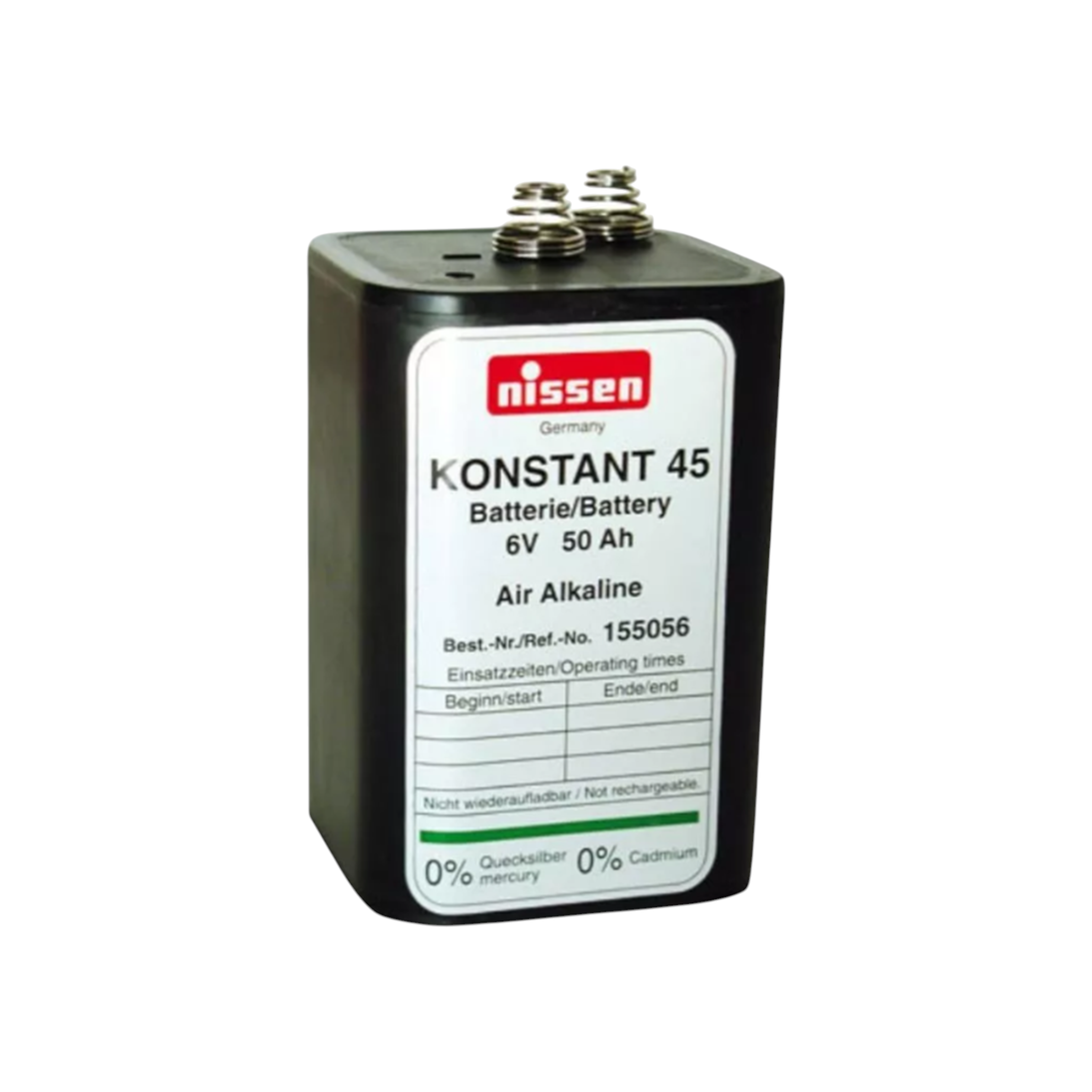 NISSEN Konstant 45 (4R25) Luftsauerstoff Alakline Batterie 6V 50Ah