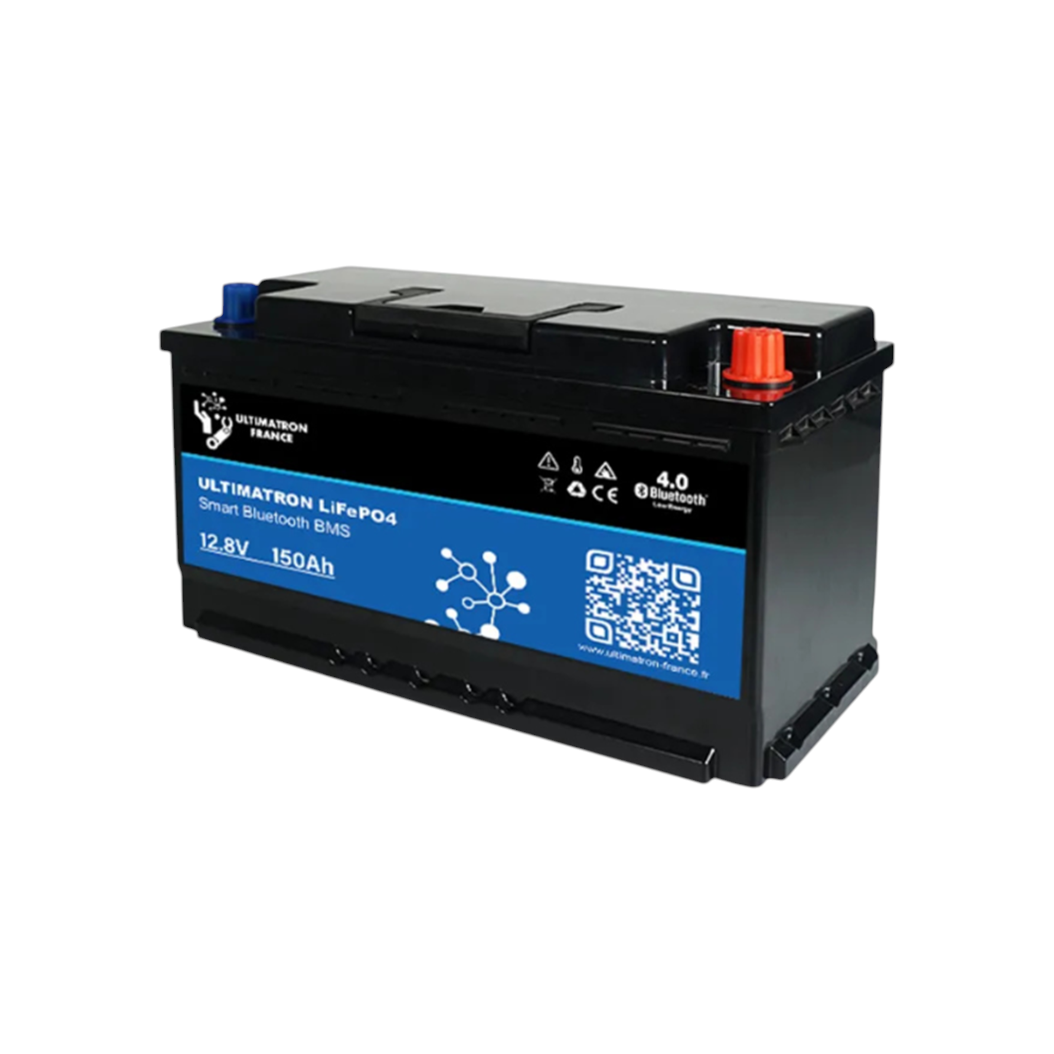 Ultimatron Lithium Batterie ULS-12-150  LiFePO4 12.8V 150Ah Smart BMS mit Bluetooth  Wohnmobil Untersitzbatterie