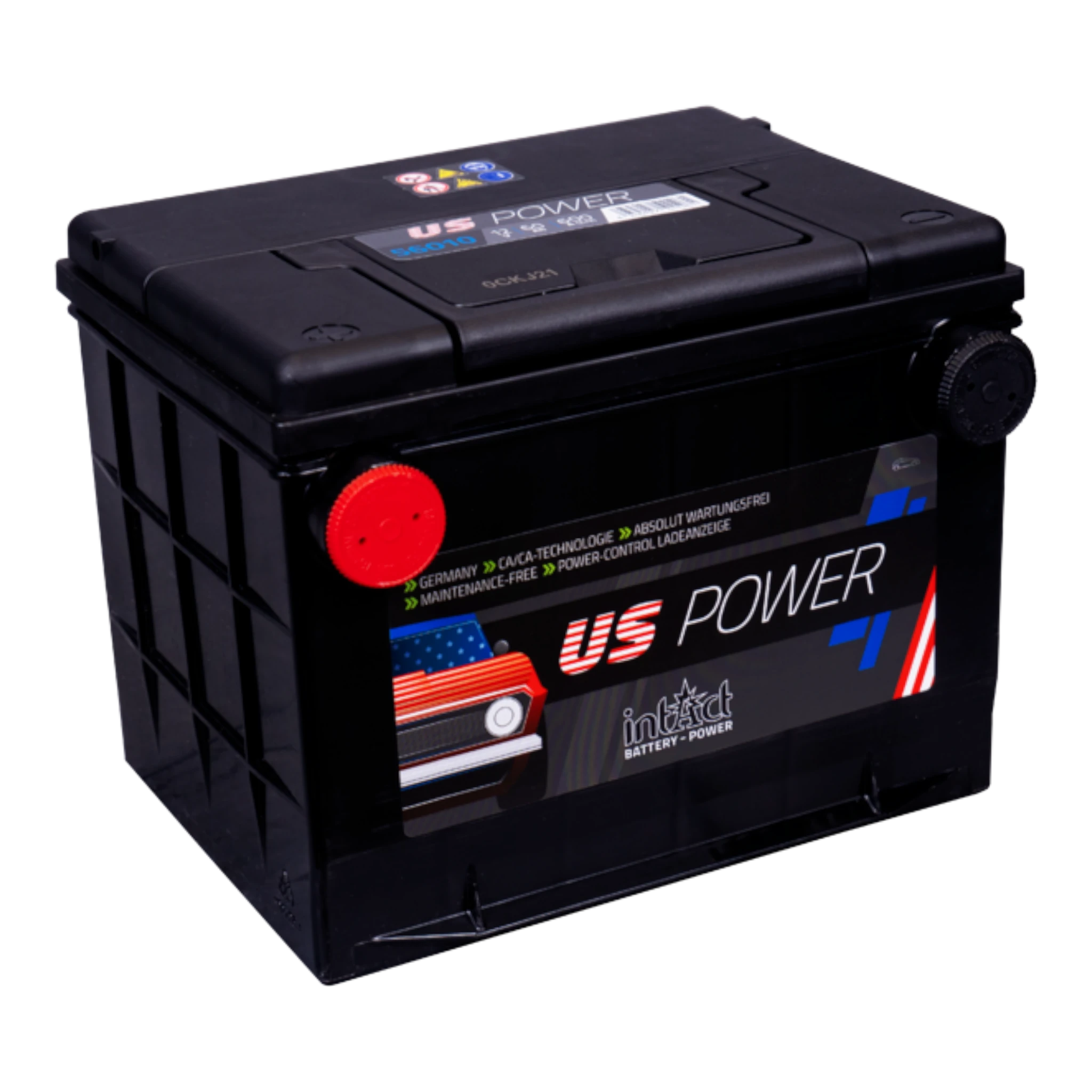intAct US-Power 56010 - US Autobatterie 12V, 60Ah, 600A (EN)