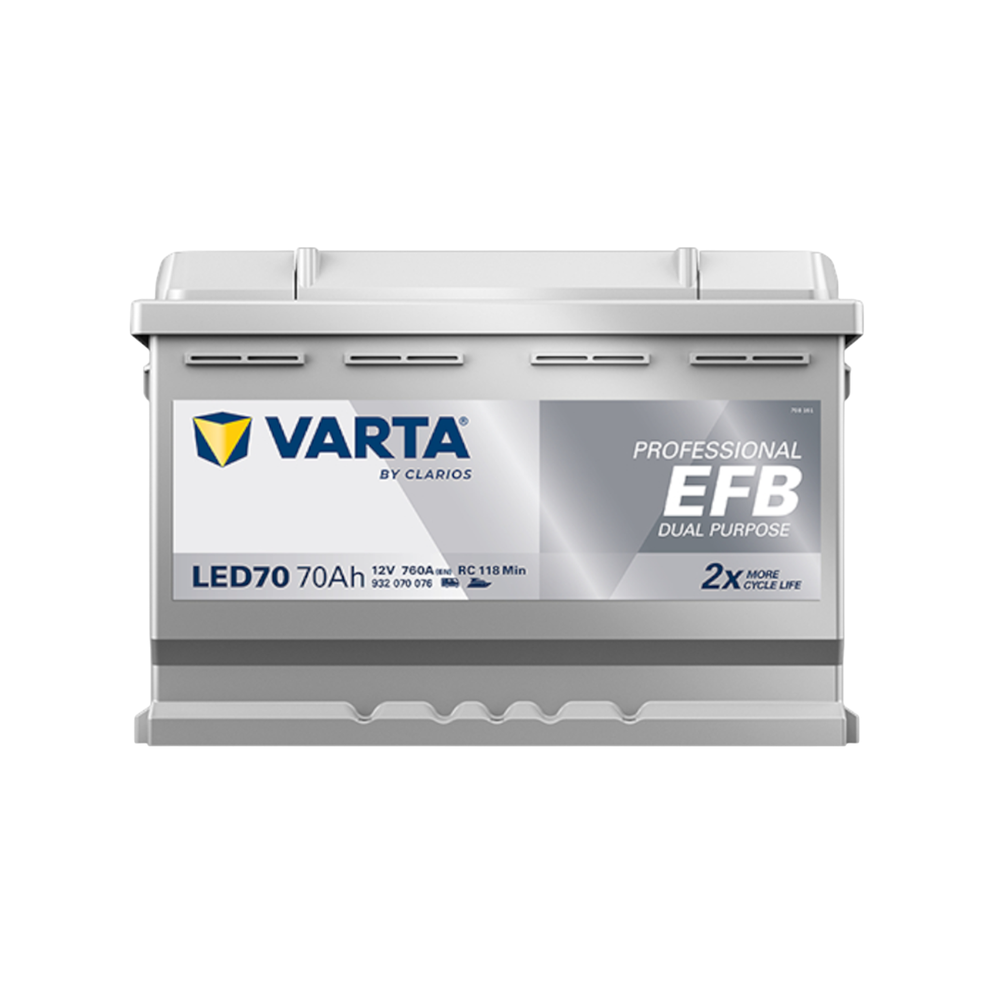 VARTA Professional Dual Purpose EFB 930070076 / LED70 EFB 12V 70Ah (EN) 760A (EN)