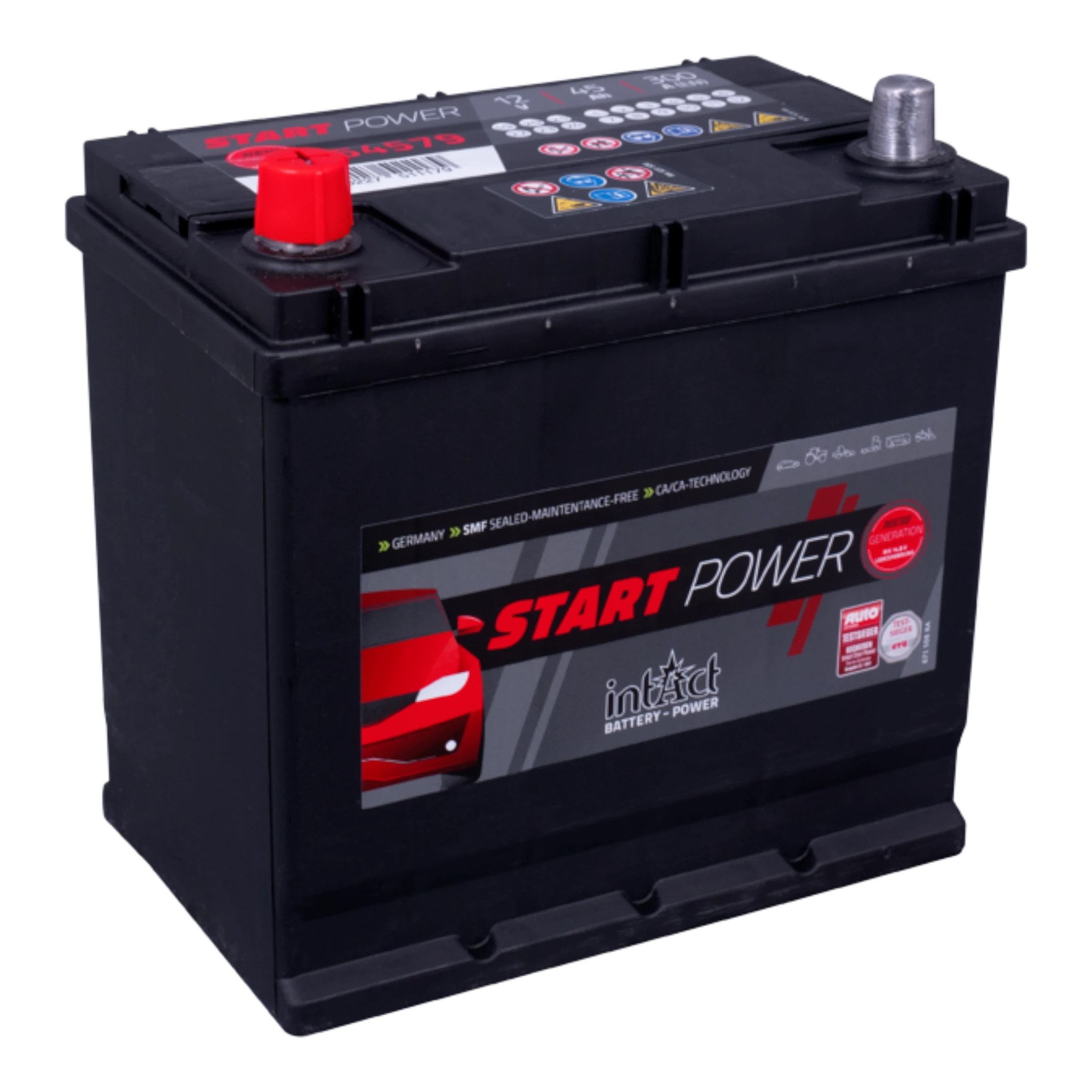 intAct Start-Power Asia 54579 - Autobatterie 12V, 45Ah, 300A (EN)