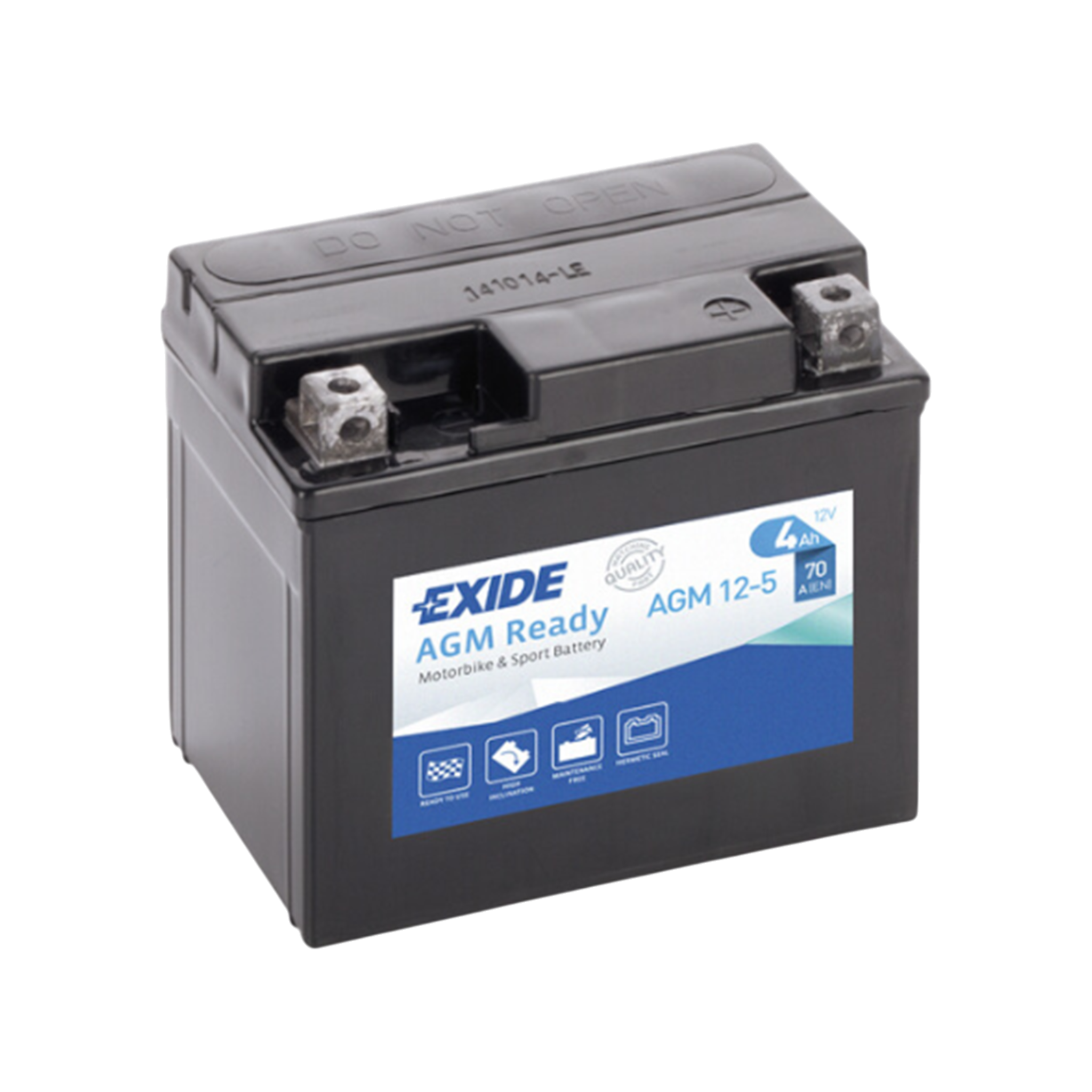 EXIDE AGM12-5 12V 4Ah 70A Motorradbatterie WF