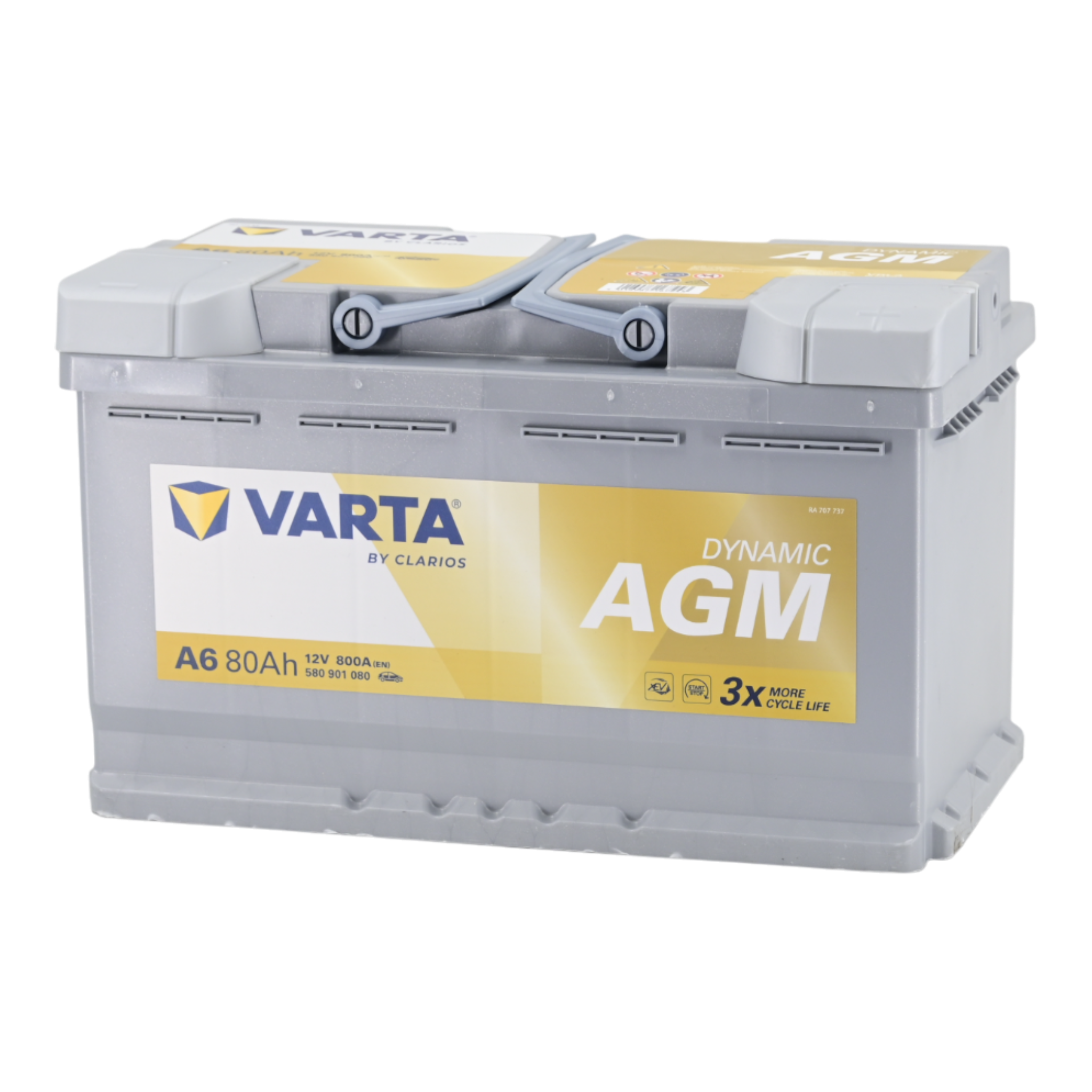 VARTA Silver Dynamic AGM XEV 580901080 / A6 AGM 12V 80Ah (EN) 800A (EN)
