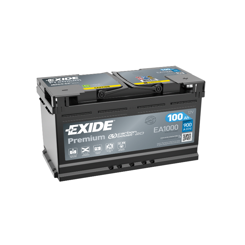 EXIDE Premium EA1000 Pb Starterbatterie  12V 100 Ah/C20 - 900A(EN)