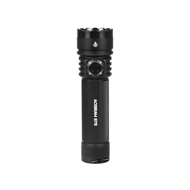 ACEBEAM E75 Quad Core LED Taschenlampe schwarz, 5.000K, bis zu 3000 Lumen Helligkeit, inklusive 21700-Akku