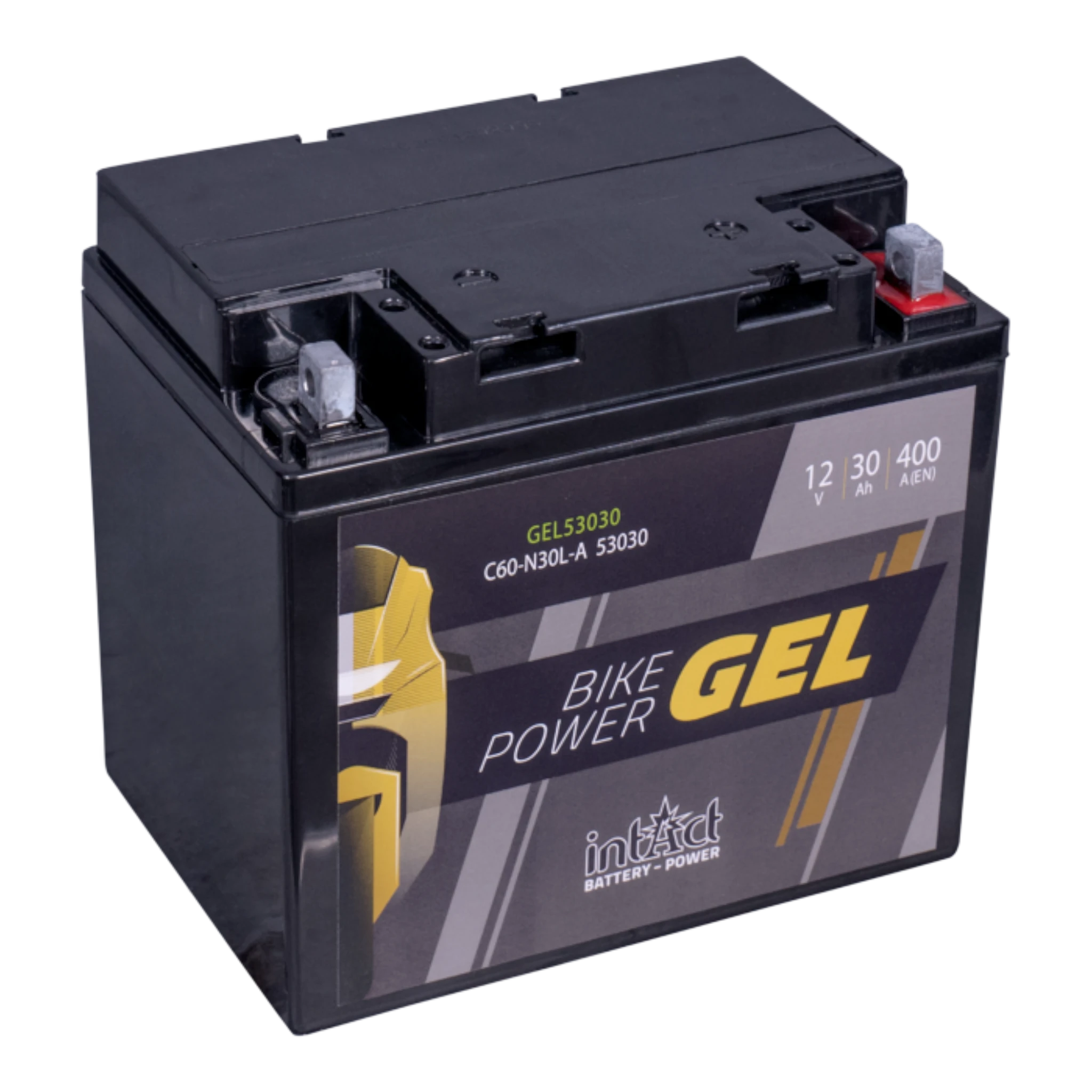 intAct Bike-Power GEL GEL53030 - Gel Motorradbatterie 53030 - 12V, 30Ah, 400A