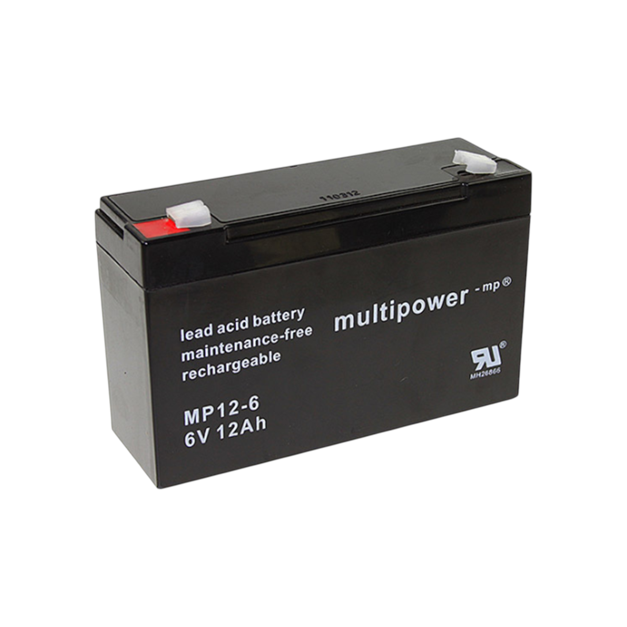 MULTIPOWER MP12-6 AGM Akku Pb 6V 12Ah 4,8mm Fastonstecker