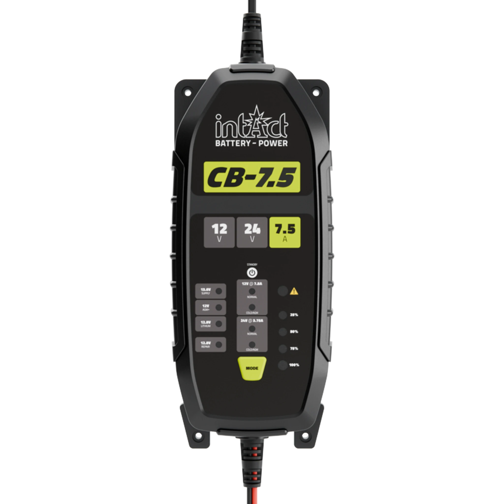 intAct ChargeBox 7.5 – intelligentes Ladegerät für 12V- und 24V-Batterien bis 240Ah