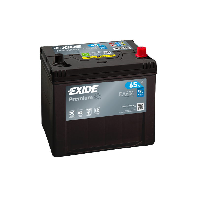 EXIDE Premium EA654 Pb Starterbatterie  12V 65 Ah/C20 - 580A(EN)